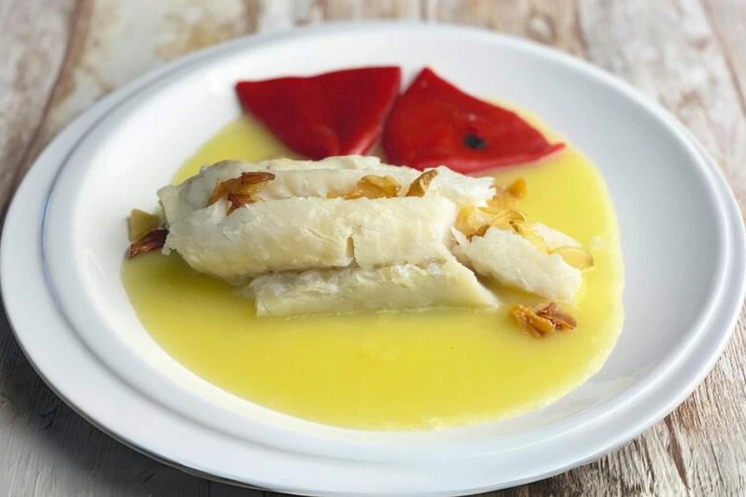 Bacalao al PilPil De la Lonja en El Motocarro Torremolinos
