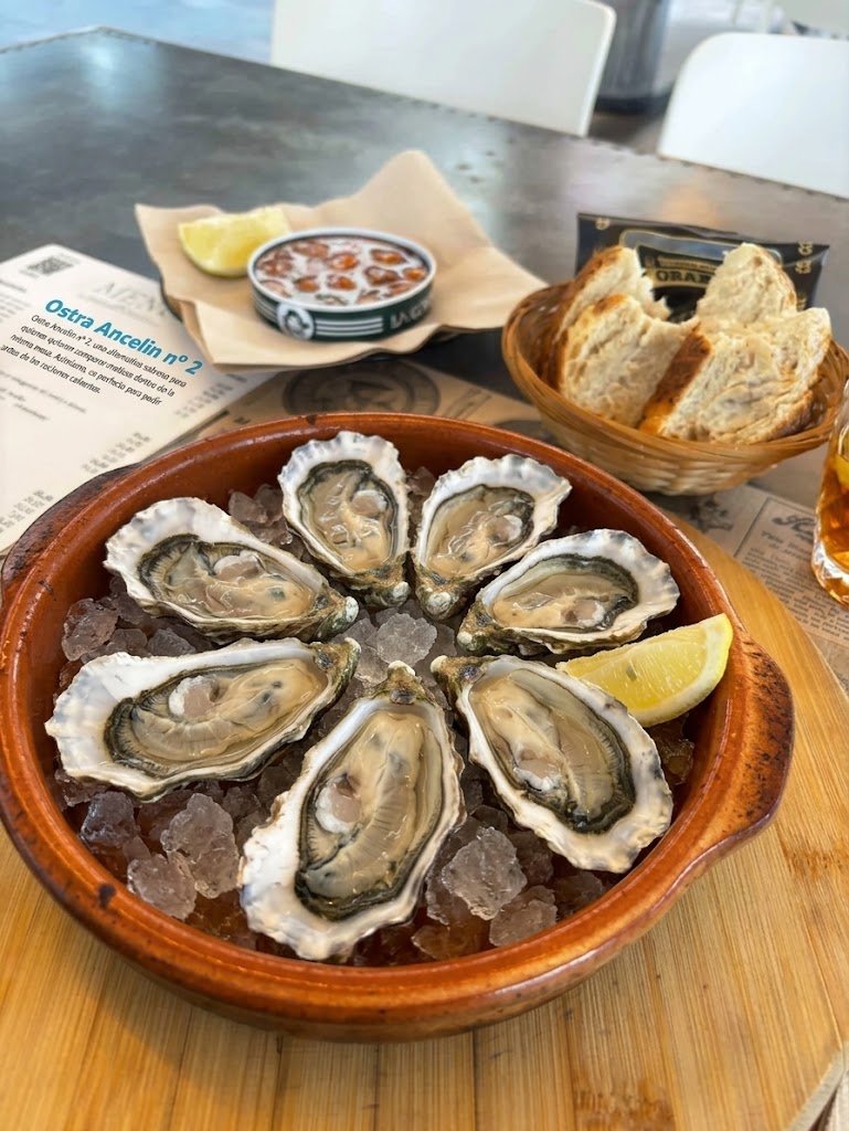 Mariscos con Ostra Ancelin número 2 servida en El Motocarro